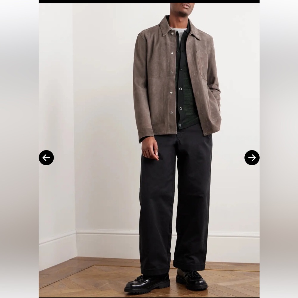 Mr P. Wool - Jacquard Green and Black Cardigan Sweater-Made in Italy - Picture 6 of 14